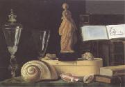 Sebastian Stoskopff Still Life with a Statuette and Shells (mk05) china oil painting reproduction